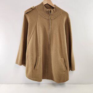 Big Buddha Camel Knit Poncho Cape Size M/L